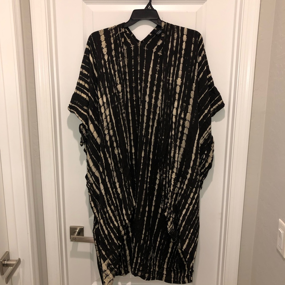 Style Park 1 Tie Dye Lagenlook Long Open Duster Kimono MuuMuu Kaftan sz OS